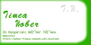 timea wober business card